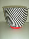 Cone Bowl Blackwhitered 20x18