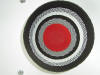 Cone Bowl red dot, black-white, black, white. 18x20cm